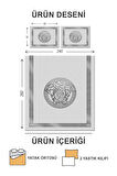 Kapitoneli Pamuk Dolgulu Kadife Kumaş Modern Desenli Premium Kalite Yatak Örtüsü Seti