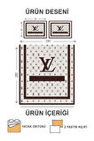 Kapitoneli Pamuk Dolgulu Kadife Kumaş Modern Desenli Premium Kalite Yatak Örtüsü Seti
