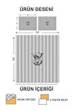Kapitoneli Pamuk Dolgulu Kadife Kumaş Modern Desenli Premium Kalite Yatak Örtüsü Seti