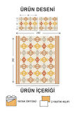 Kapitoneli Pamuk Dolgulu Kadife Kumaş Modern Desenli Premium Kalite Yatak Örtüsü Seti