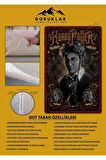 Kaymaz Taban Makinada Yıkanabilir Dijital Baskı Harry Potter Desenli Genç Odası Halısı