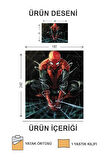 Kapitoneli Pamuk Dolgulu Kadife Kumaş SpiderMan Desenli Tek Kişilik Çocuk Genç Yatak Örtüsü Seti