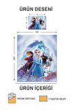 Kapitoneli Pamuk Dolgulu Kadife Kumaş Elsa Frozen Desenli Tek Kişilik Çocuk Genç Yatak Örtüsü Seti