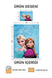 Kapitoneli Pamuk Dolgulu Kadife Kumaş Elsa Frozen Desenli Tek Kişilik Çocuk Genç Yatak Örtüsü Seti