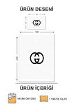 Kapitoneli Pamuk Dolgulu Kadife Kumaş Modern Desenli Premium Kalite Yatak Örtüsü Seti
