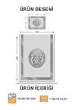 Kapitoneli Pamuk Dolgulu Kadife Kumaş Modern Desenli Premium Kalite Yatak Örtüsü Seti