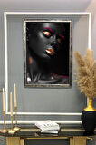 Dekoratif Afrikalı Kadın Desenli Modern Tablo 50x70 CM