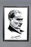 Dekoratif Atatürk Portresi Desenli Modern Tablo 50x70 CM