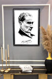 Dekoratif Atatürk Portresi Desenli Modern Tablo 50x70 CM