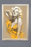 Dekoratif Modern Çerçeveli Marilyn Monroe Desenli Duvar Tablosu 50x70 CM