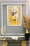 Dekoratif Modern Çerçeveli Marilyn Monroe Desenli Duvar Tablosu 50x70 CM