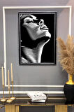 Dekoratif Modern Çerçeveli Kadın Desenli Duvar Tablosu 50x70 CM