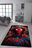 Kaymaz Taban Makinada Yıkanabilir Dijital Baskı SpiderMan Desenli Genç ve Çocuk Odası Halısı Dot Taban Halı