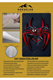 Kaymaz Taban Makinede Yıkanabilir Dijital Baskı Spiderman Desenli Genç Ve Çocuk Odası Halısı Dot Taban Hal