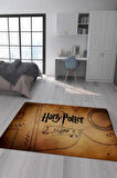 Kaymaz Taban Makinede Yıkanabilir Dijital Baskı Harry Potter Desenli Genç Odası Ve Çocuk Odası Halısı Dot Taban Halı