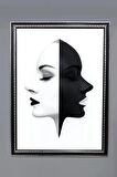 Dekoratif Modern Desenli Çerçeveli Tablo Duvar Tablosu 50x70cm