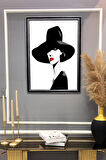 Dekoratif Modern Desenli Çerçeveli Tablo Duvar Tablosu 50x70cm