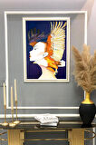 Dekoratif Modern Desenli Çerçeveli Tablo Duvar Tablosu 50x70cm