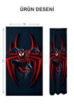 Dijital Baskı Yıkanabilir Spiderman Desenli 2 Kanat Bebek ve Çocuk Odası Fon Perdesi
