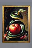Dekoratif Modern Desenli Çerçeveli Tablo Duvar Tablosu 50x70cm