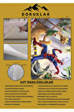 Kaymaz Taban Makinada Yıkanabilir Dijital Baskı Spiderman Desenli Çocuk Odası Halısı Dot Taban Halı