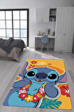 Kaymaz Taban Makinede Yıkanabilir Dijital Baskı Stitch Desenli Çocuk Odası Halısı Dot Taban Halı 0006