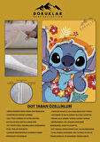 Kaymaz Taban Makinede Yıkanabilir Dijital Baskı Stitch Desenli Çocuk Odası Halısı Dot Taban Halı 0006