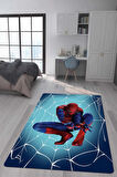 Kaymaz Taban Makinada Yıkanabilir Dijital Baskı Spiderman Desenli Çocuk Odası Halısı Dot Taban Halı