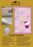 Kaymaz Taban Makinede Yıkanabilir Dijital Baskı Hello Kitty Desenli Çocuk Odası Halısı Dot Taban Halı