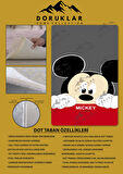 Kaymaz Taban Makinede Yıkanabilir Dijital Baskı Mickey Mouse Desenli Genç Odası Halısı Dot Taban Halı Gnc38