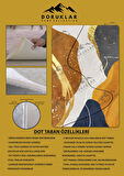 Kaymaz Taban Yıkanabilir Dijital Baskı Dekoratif Modern Desenli Dot Taban Halı Soft  Serisi SFT13