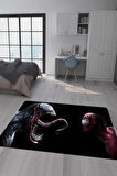 Kaymaz Taban Makinede Yıkanabilir Dijital Baskı Spiderman Venom Desenli Genç Odası Halısı Dot Taban Halı Gnc75