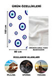 Modern Desenli Plaj Deniz Havlusu Peştemal 80x160 CM Aqua11