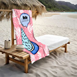 Renkli Hello Summer Desenli Plaj Deniz Havlusu Peştemal 80x160 CM SPC11
