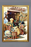 Halı Satıcısı Desenli Çerçeveli Tablo Duvar Tablosu 50x70cm ORYNTL03