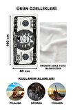 Rick and Morty 100 Dolar Desenli Plaj Deniz Havlusu Peştemal 80x160 CM VTA31