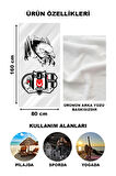 Dekoratif Modern Desenli Plaj Deniz Havlusu Peştamal 80x160 CM TRF01
