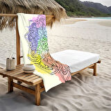 Dekoratif Modern Mandala Desenli Plaj Deniz Havlusu Peştamal 80x160 CM MD01