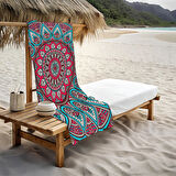 Dekoratif Modern Mandala Desenli Plaj Deniz Havlusu Peştamal 80x160 CM MD04