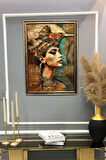 Antik Mısır Desenli Çerçeveli Duvar Tablosu 50x70cm MISIR12