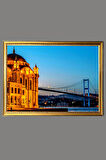 Ortaköy Camii ve Boğaz Manzara Desenli Çerçeveli Duvar Tablosu 50x70cm İstanbul10