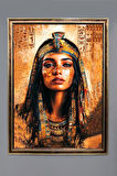 Antik Mısır Desenli Çerçeveli Duvar Tablosu 50x70cm MISIR18