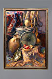 Natürmort Desenli Çerçeveli Duvar Tablosu 50x70cm NAT10