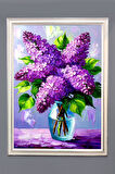 Dekoratif Modern Çiçek Desenli Çerçeveli Duvar Tablosu 50x70cm FLOWER03