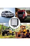 16 Led Off Road Kare Çalışma Lambası Sis Lambası Projektör Gündüz Farı 48 Watt