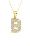 Minimal Altın Taşlı B Harfi Kolye
