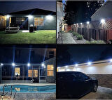 100 Led DIŞ Mekan Solar Aydınlatma Fotoselli Solar Lamba Hareket Sensörlü