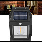 Güneş Enerjili Bahçe Aydınlatması Aplik Dekor Solar Ve Sensörlü Bahçe Balkon ve Garaj Lambası