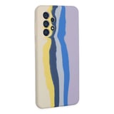 Samsung Uyumlu Galaxy A53 5g Kılıf Ebruli Lansman Silikon - Sarı-lila