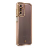 Samsung Uyumlu Galaxy M23 Kılıf Liva Lens Silikon - Pudra